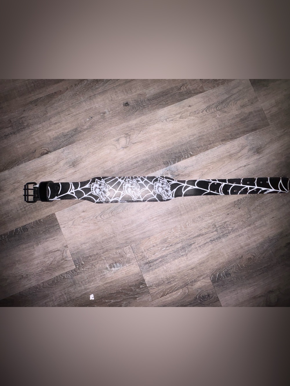 Darc Sport Black and White Spiderweb lifting belt